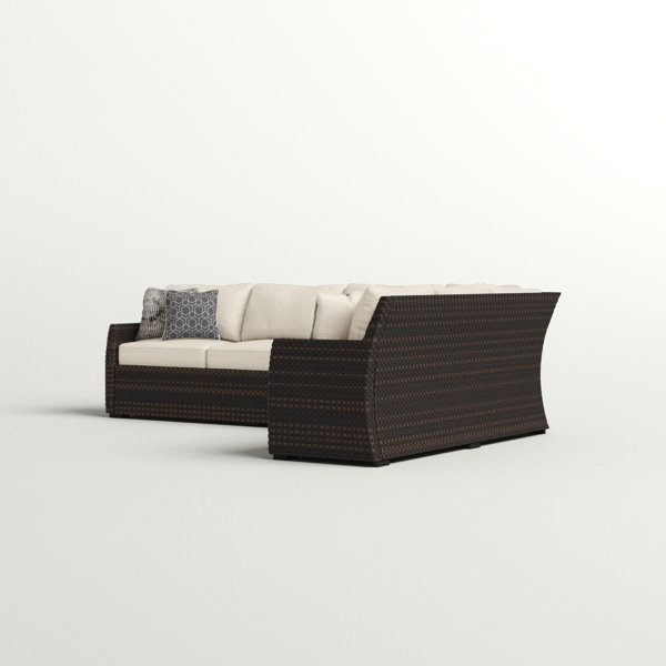 Sol 72 Outdoor™ Zora 104'' Wicker Outdoor Patio Sectional & Reviews